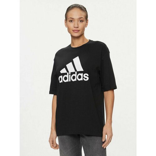 Футболка adidas, размер S [INT], черный funny promoted to big sister again letter tshirt kids girl t shirt whitet shirt children s clothes summer top tees 3 13y