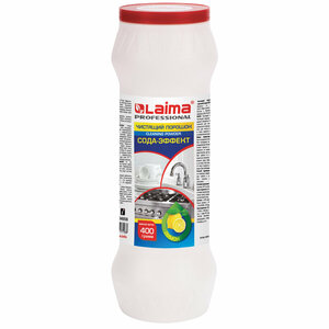 Чистящее средство 400 г, LAIMA PROFESSIONAL Сода-Эффект "Лимон", порошок, 604656 упаковка 12 шт.