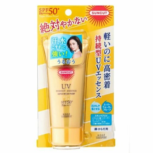 KOSE COSMEPORT Суперводостойкая смягчающая солнцезащитная эссенция Suncut для лица и тела SPF 50 PA 60 г 1969₽