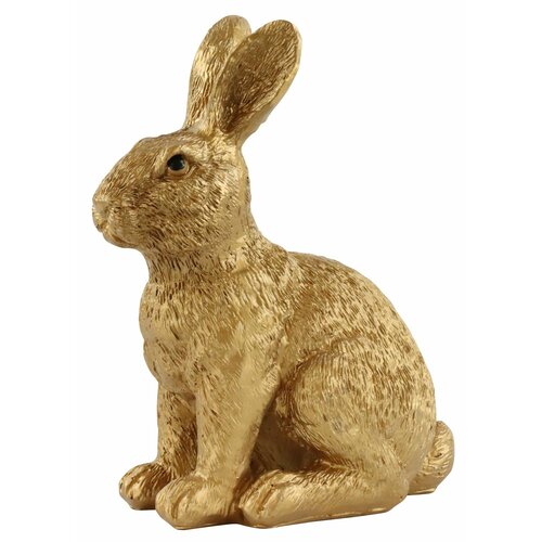Заяц Hoff Interieur золотой BUSY BUNNY полирезин