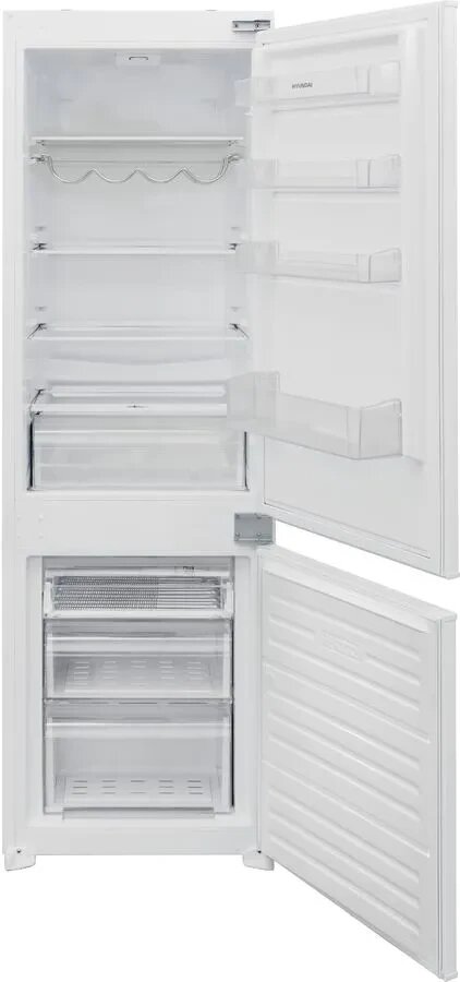 Встраиваемый холодильник Hyundai HBR 1771 белый