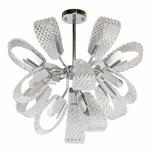 Люстра потолочная, светильник De City Бриз 111019015, 15*40W G9 2700К, цвет: хром