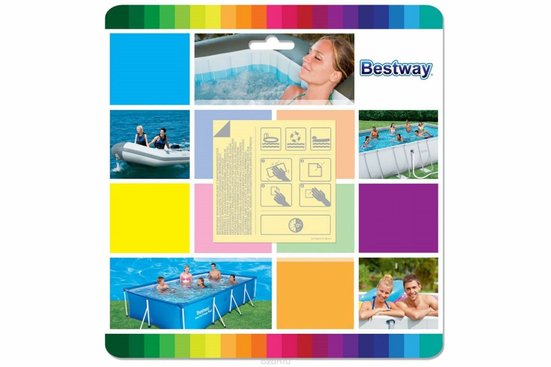 Ремонтный набор водостойкий (10 ПВХ заплаток) BESTWAY 62091