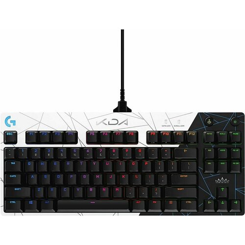 Игровая клавиатура Logitech G Pro League of Legends (LoL) K/DA Keyboard maiyaca league of legends girl band k da akali ahri table keyboard anime mouse pad gamer speed version for cs dota2 lol