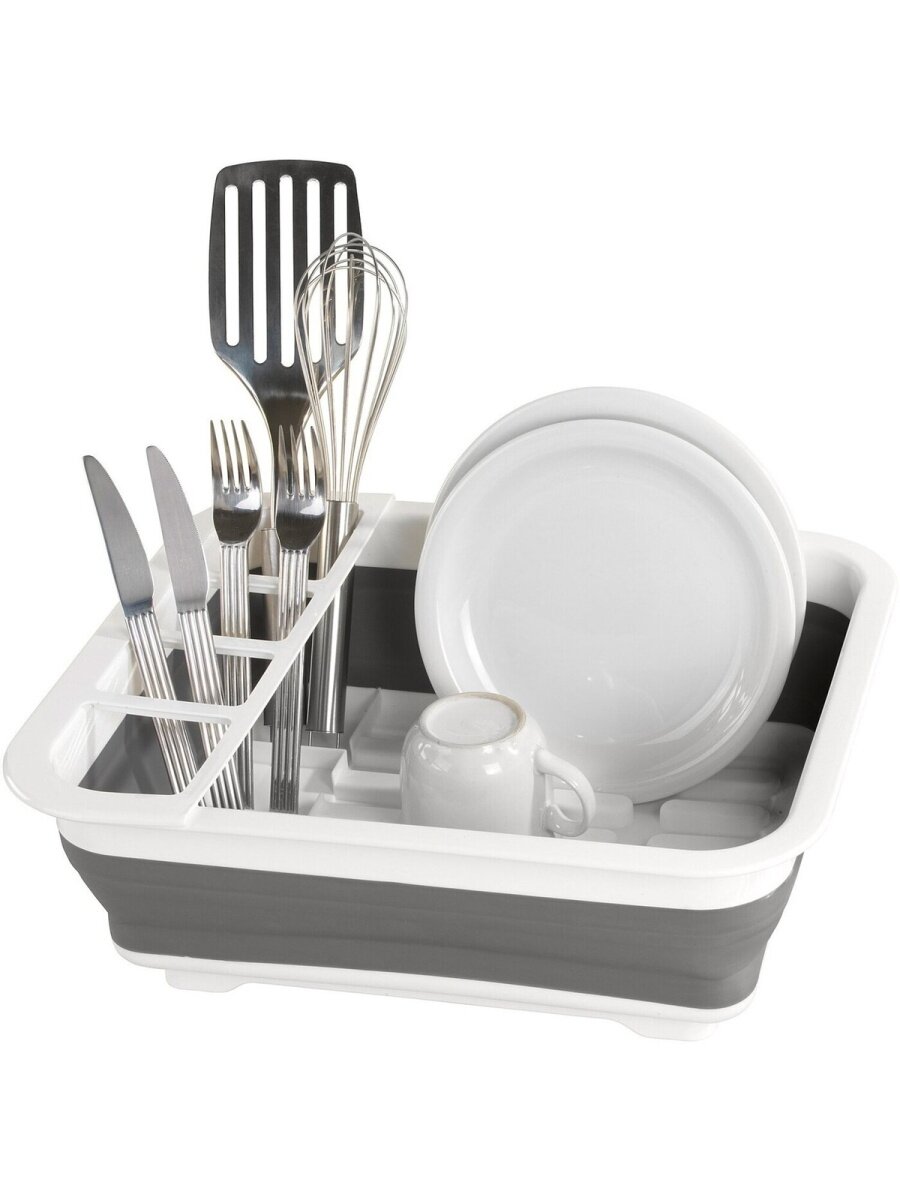 Сушилка для посуды, серого/белого цвета — фото 1