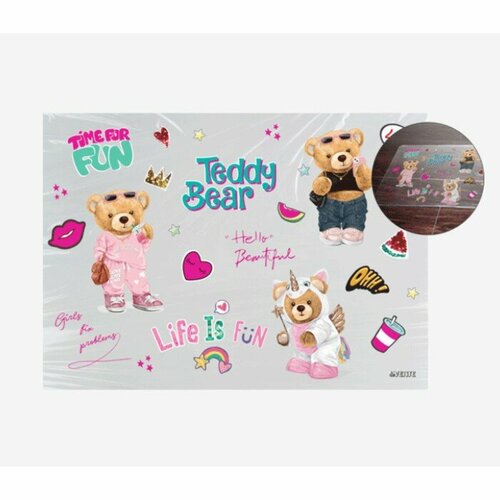 Накладка на стол пластиковая В2 (700 х 500 мм) 150 мкм, Teddy Bear накладка на стол devente 3d sweet cats 43x29 см 500 мкм с цветным рисунком 8061224