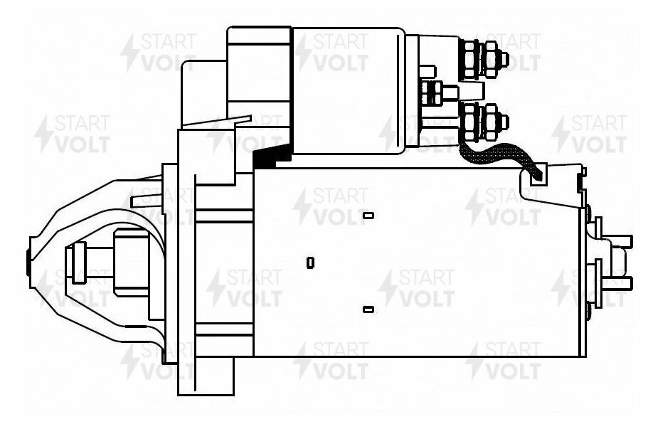 Стартер для автомобилей SsangYong Rexton (02-) 3.2i 1,7кВт StartVolt - фото №15