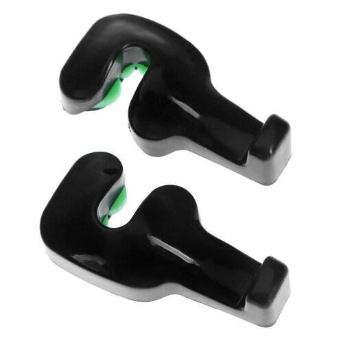 Крючок на подголовник набор 2 шт чёрный 325₽