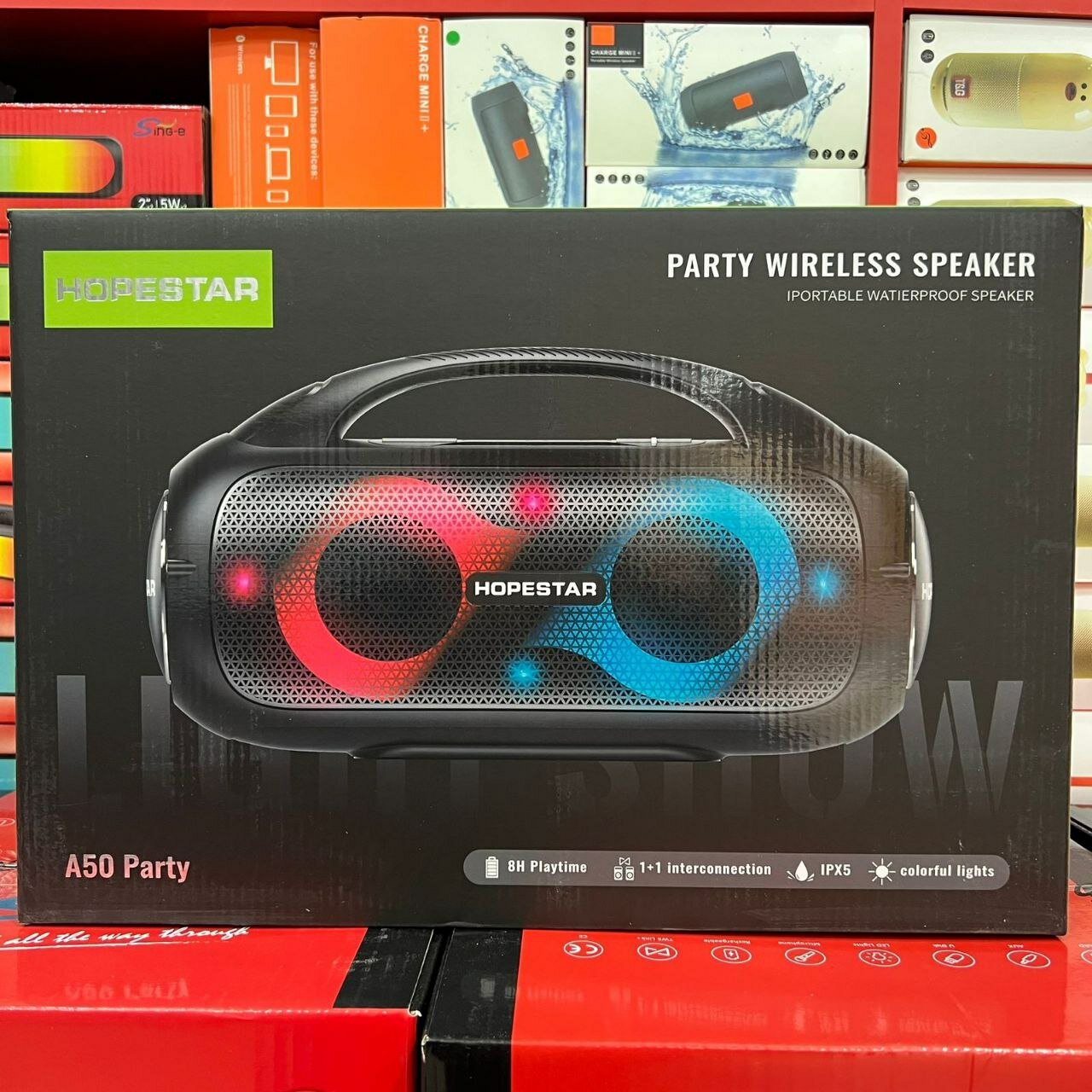 Беспроводная колонка Hopestar A50 Party, портативная колонка Bluetooth, портативная акустика, AUX, черный