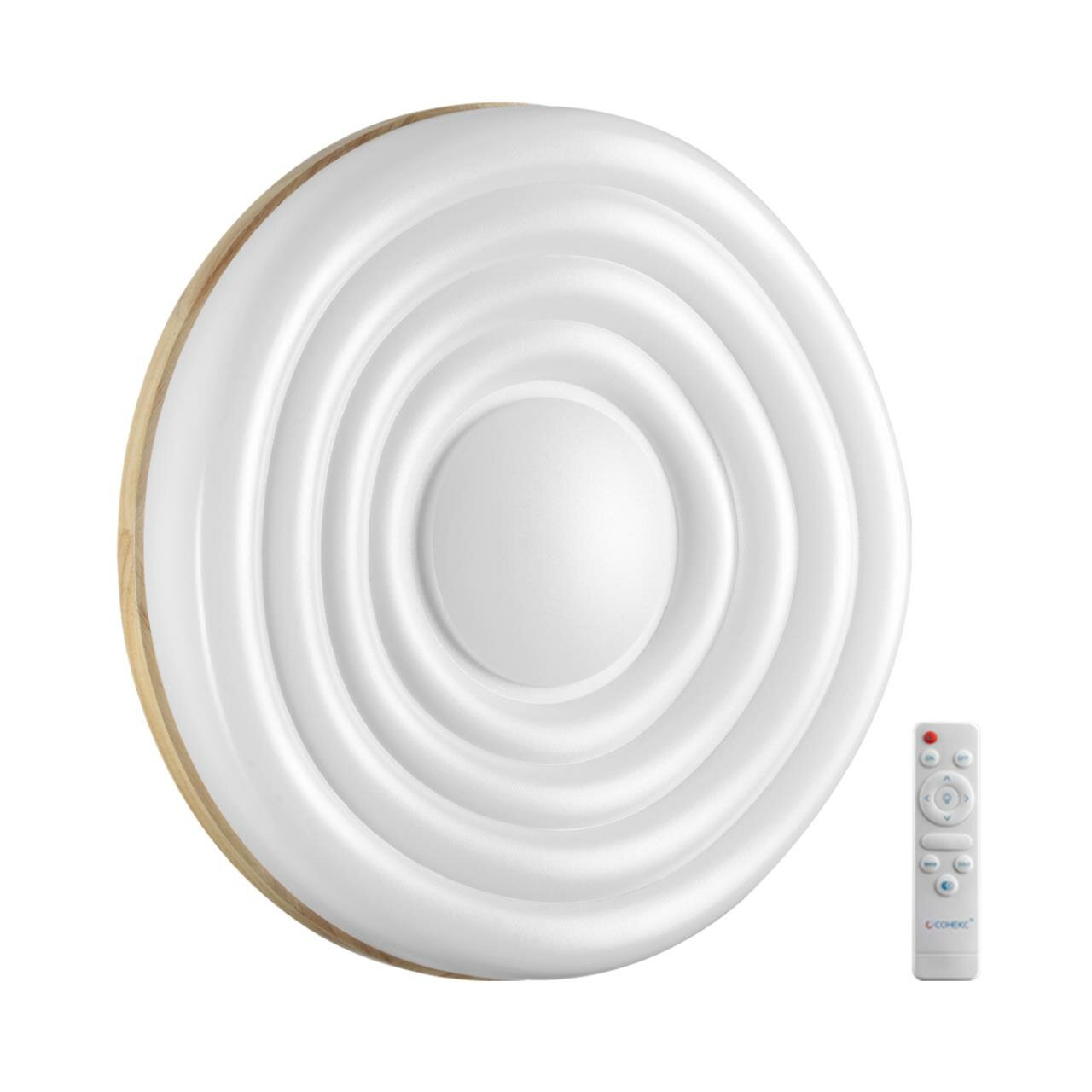 7674 DL PALE SONEX белый натуральное дерево LED 48Вт 3000 6000К D388 IP43 пульт ДУ FASS WOOD