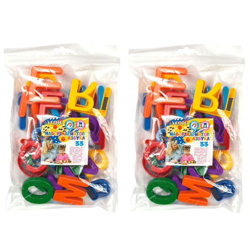 Набор магнитов deVENTE азбука на магнитах пластик цветные 2 уп 1219₽