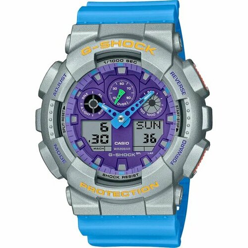 фото Наручные часы casio g-shock ga-100eu-8a2, фиолетовый