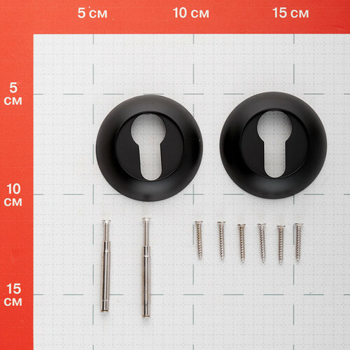 Ключевина Corsa Deco круглая розетка черная 990318 670₽