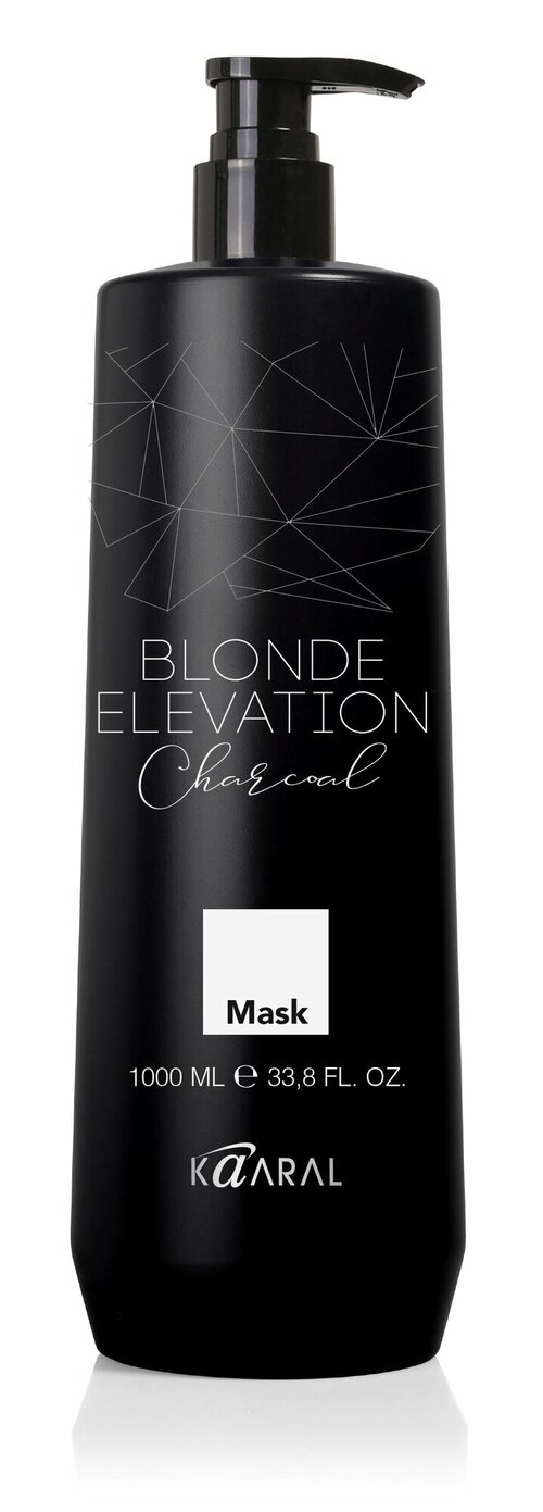 Kaaral Черная угольная тонирующая маска для волос BLONDE ELEVATION CHARCOAL MASK LT 1 1000мл