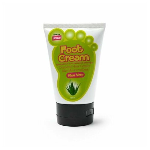 Foot Cracked Heel Cream ALOE VERA, Banna (Крем для ног с экстрактом алоэ (Алое) вера, Банна), 120 мл. banna крем для ног с экстрактом алоэ 120 мл 112 г