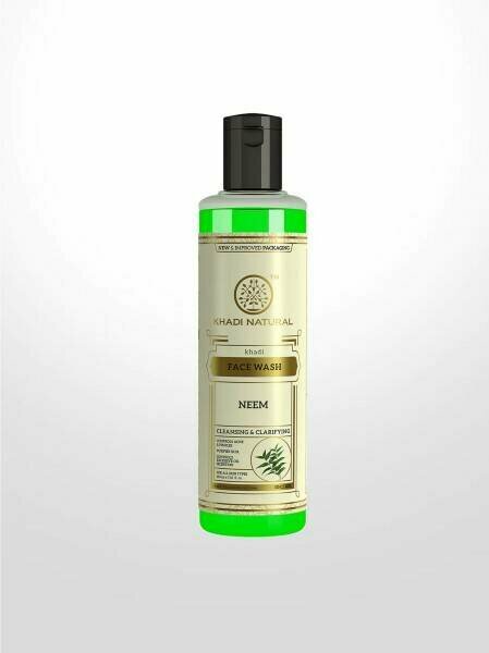 Face Wash NEEM, Khadi Natural (Гель для умывания НИМ, Для всех типов кожи, Кхади Нэчрл), 210 мл.