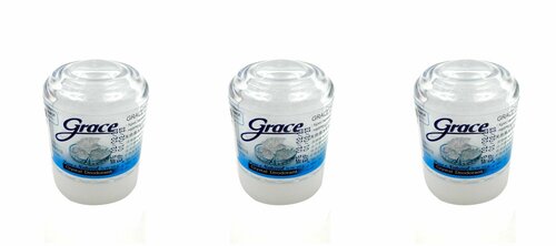 Grace Дезодорант кристаллический натуральный антибактериальный Чистый и Естественный, 50 г, 3 шт