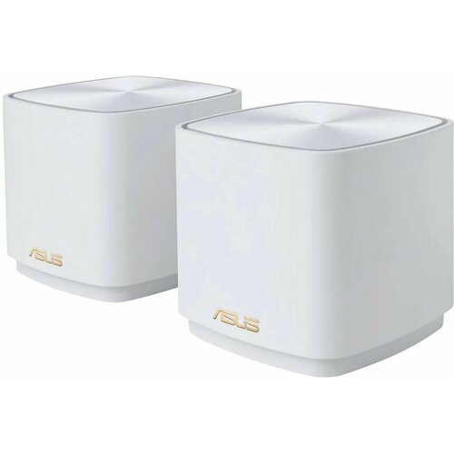 Бесшовный Mesh роутер ASUS ZenWiFi AX XD4, AX1800, белый, 2 шт. в комплекте [xd4 (w-2-pk)] wi fi бесшовный mesh роутер asus zenwifi ax xt8 w 1 pk ax6600 802 11ax wi fi 6