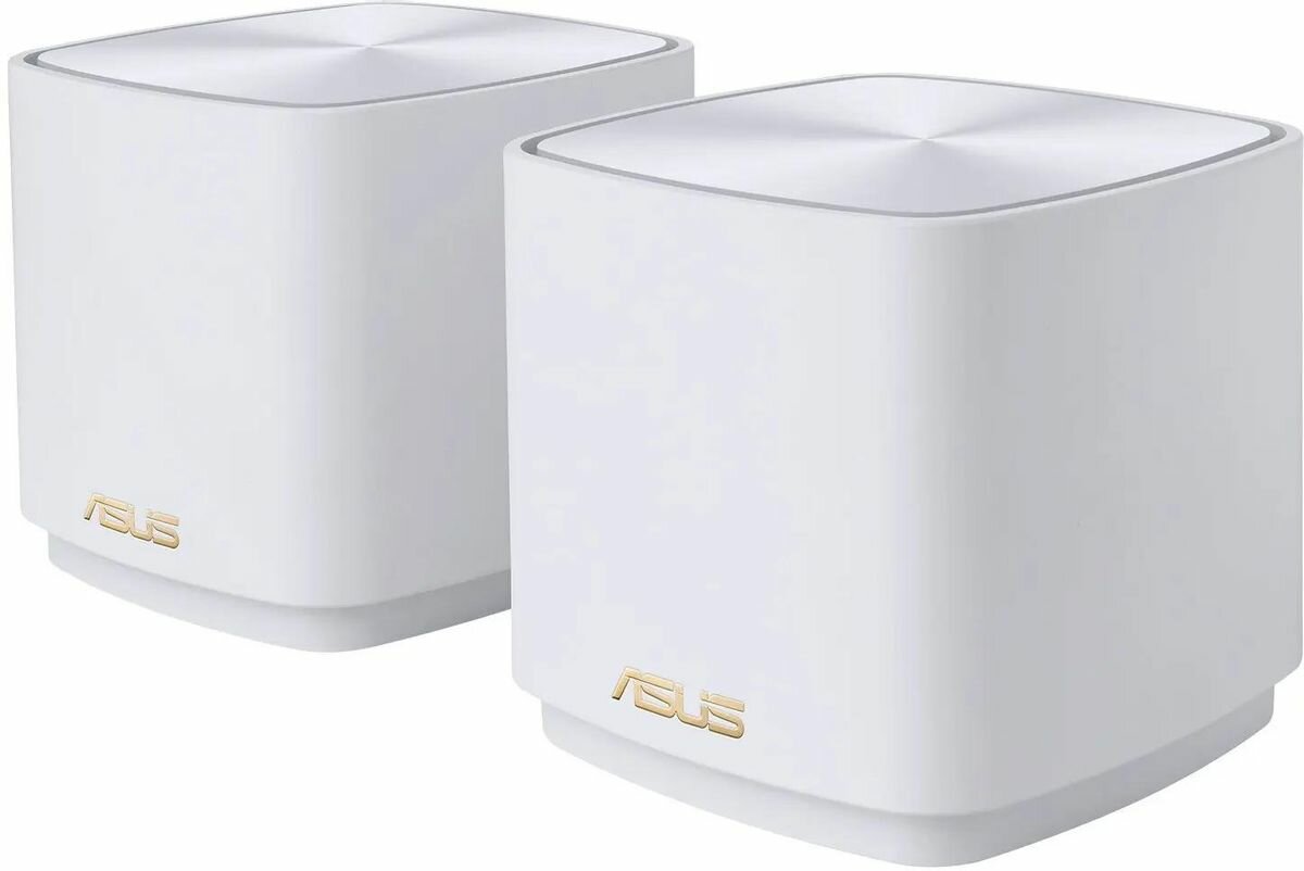 Бесшовный Mesh роутер ASUS ZenWiFi AX XD4, AX1800, белый, 2 шт. в комплекте [xd4 (w-2-pk)]