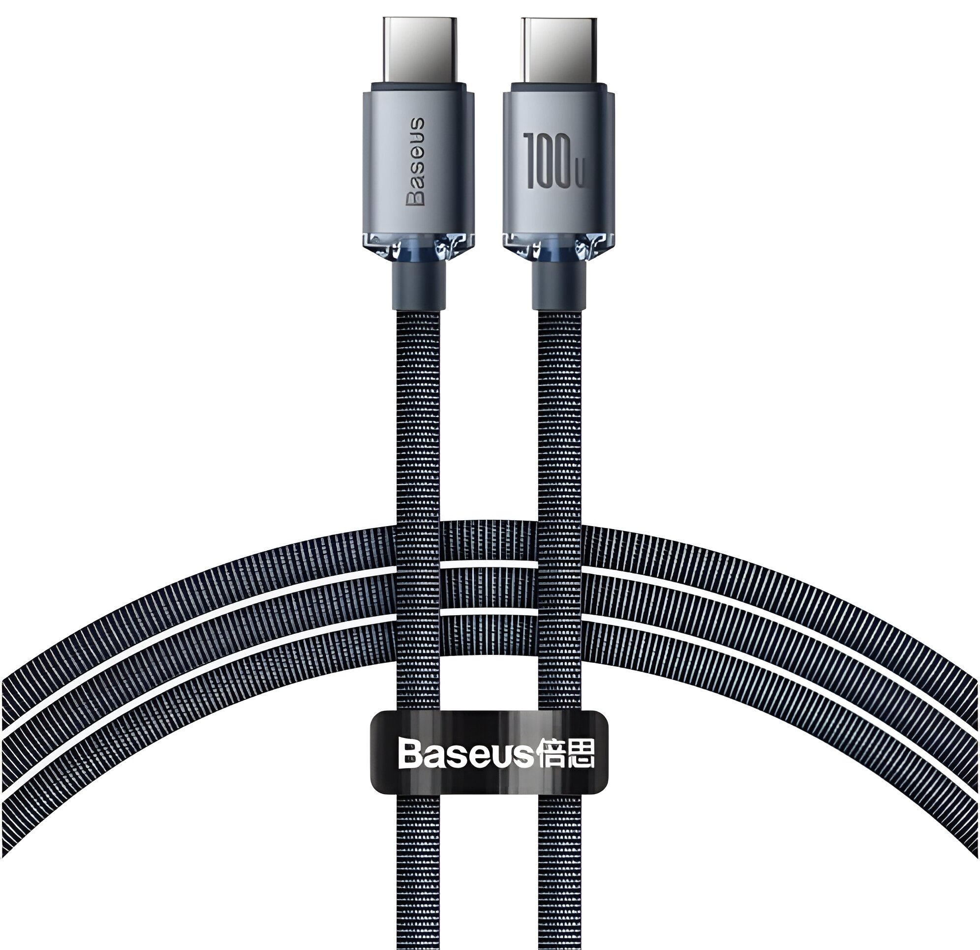 Data кабель USB Baseus, CAJY000601, Type-C to Type-C, 100W, 1.2м синий
