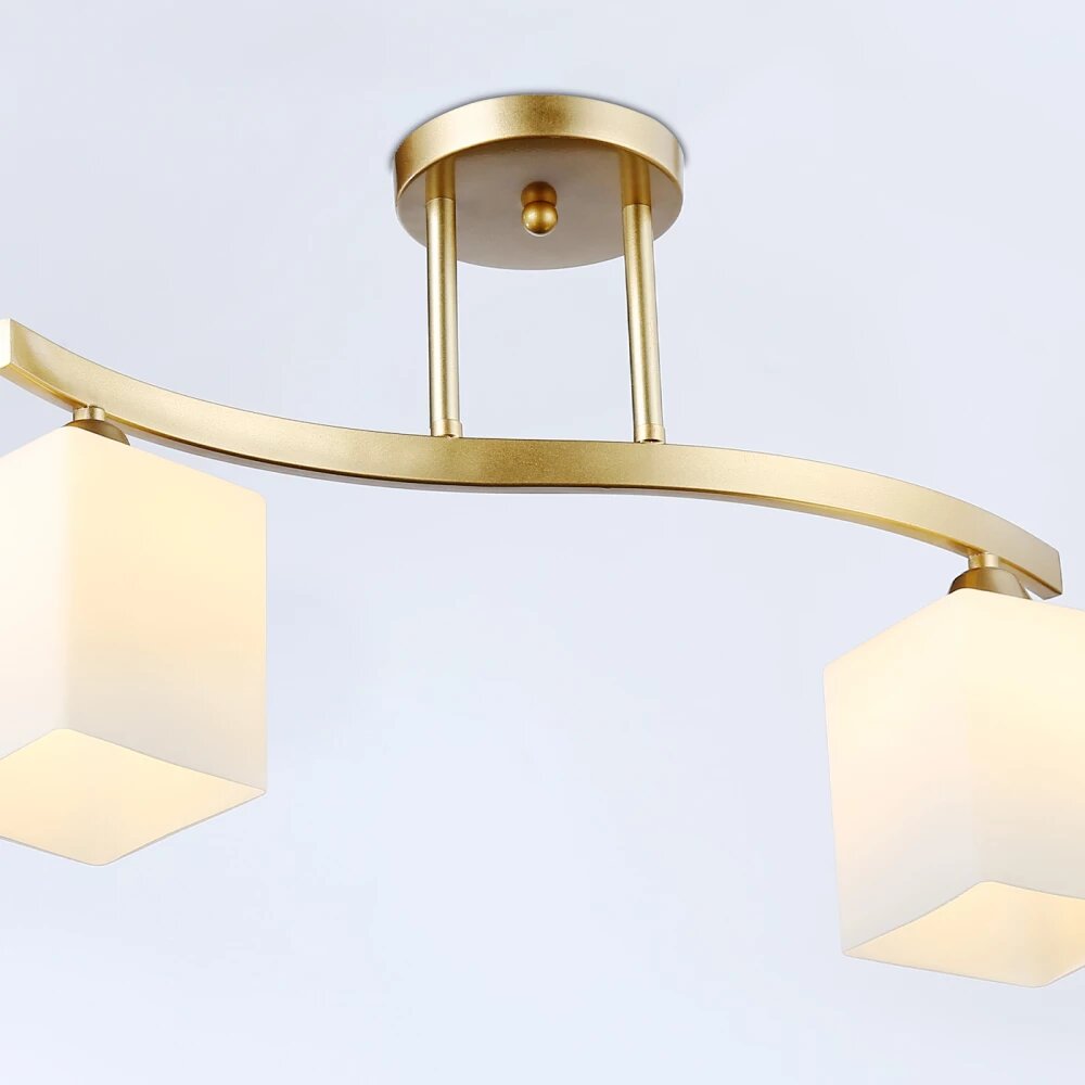 Подвесной светильник TR303119/2 CGD/FR золото/белый матовый E27/2 max 40W 500*120*300