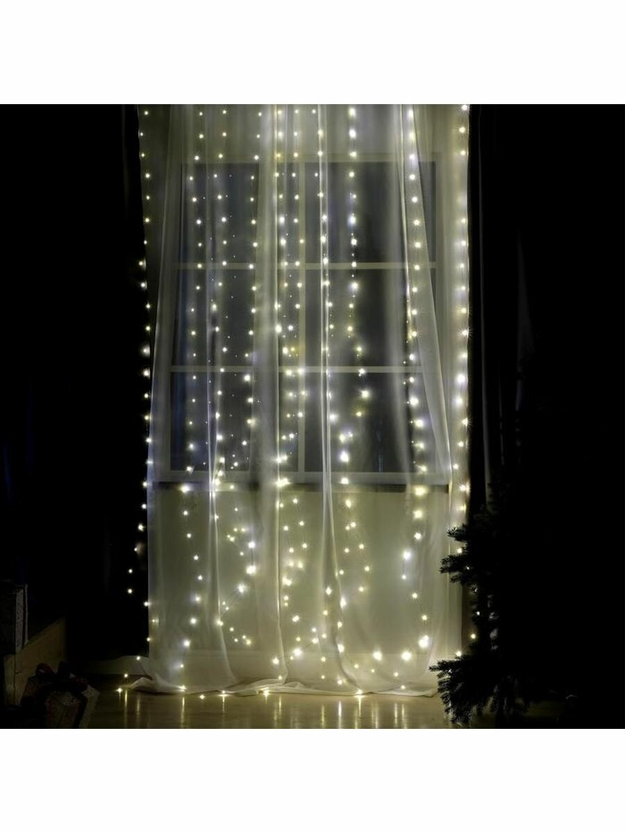 фото Гирлянда "Занавес" 2.8 х 3 м , IP20, сер