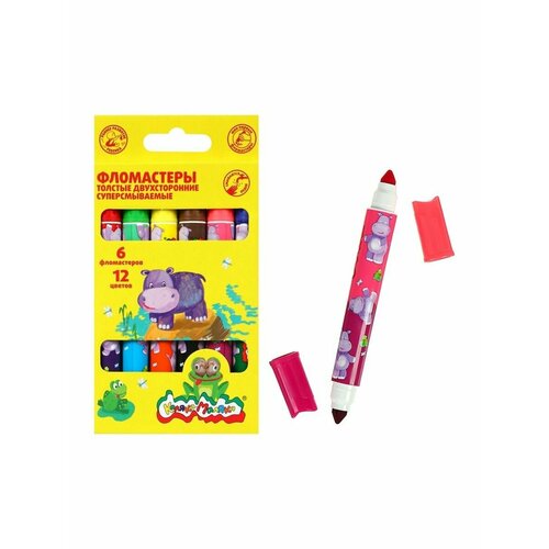 Фломастеры 12 цветовКаляка-Маляка дву 805₽