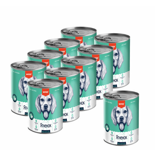 Wanpy Dog Консервы для собак из ягненка 375 г х 10 шт.