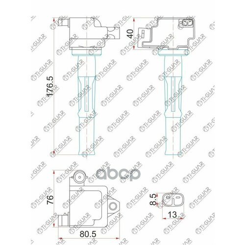 Катушка Зажигания Tg-90919-02212 Tiguar Toyota 4 Runner I 24V 3400 5Vz-Fe 0496 Toyota 4 Runner I 3400 5Vz-Fe 1195 Ti-Gu 4800₽