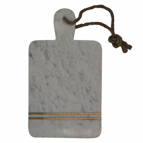 Доска разделочная сервировочная из белого мрамора прямоугольная Borghouse размером 36х20 см 1947₽