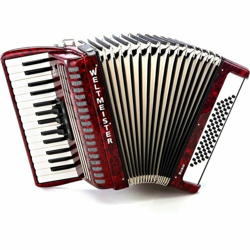 Weltmeister Rubin 1/2 30/60/II/3 - Аккордеон двухголосный 1/2, цвет красный