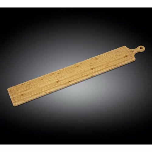 Доска Wilmax England Длинная сервировочная с ручкой 100x15 см бамбук 4555₽