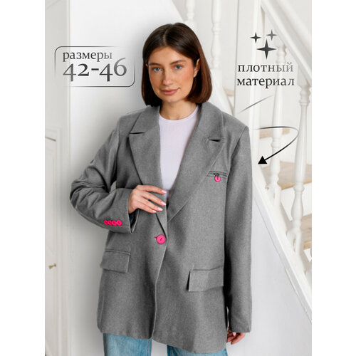 Пиджак KRUTILKO, размер M, розовый, серый костюм krutilko размер m серый