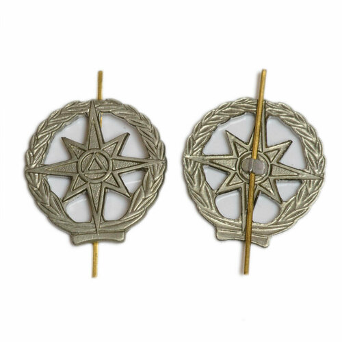 Эмблема МЧС полевая металлическая прокольная