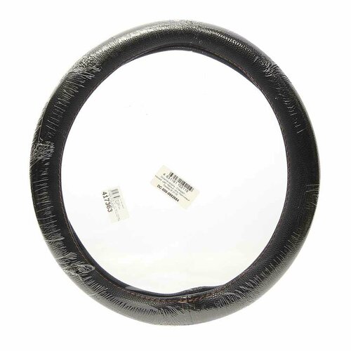 Оплетка руля (M) 37-39см черная/коричневая нить экокожа Стандарт, DC-000-0882684, DREAMCAR