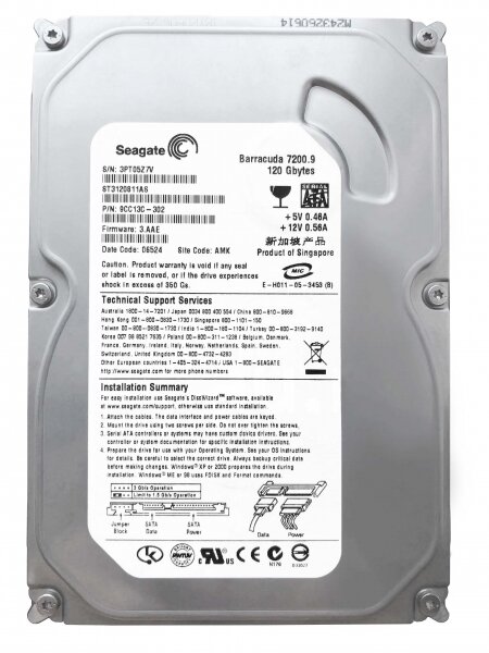 Жесткий диск Seagate ST3120811AS 120Gb 7200 SATAII 3.5" HDD