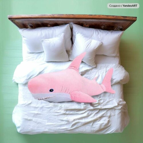 Мягкая игрушка Блохей Акула 100 см розовая мягкая игрушка блохей акула 100 см синяя