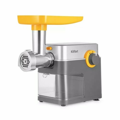 Мясорубка Kitfort КТ-2115 500 Вт 15 кгмин 5 насадок жёлто-серая 1067600₽