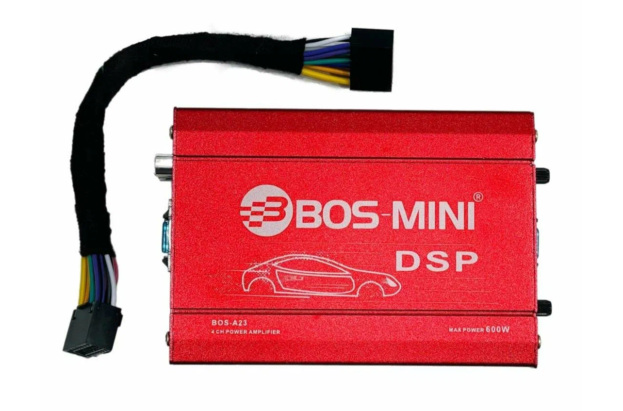 Усилитель автомобильный для Android магнитолы DSP BOS MINI четырехканальный 600W, управление со смартфона