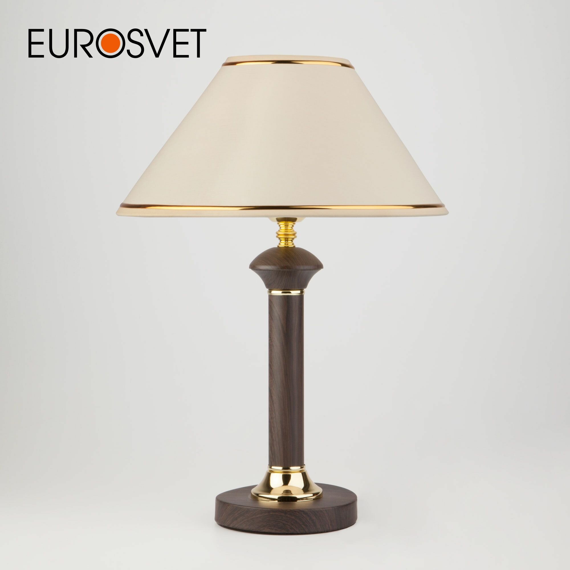 Настольная лампа с абажуром Eurosvet Lorenzo 60019/1 венге