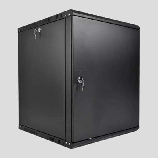 Шкаф телекоммуникационный настенный разборный Цмо эконом 15U (600 650) дверь металл цвет черный (ШРН-Э-15.650.1-9005)