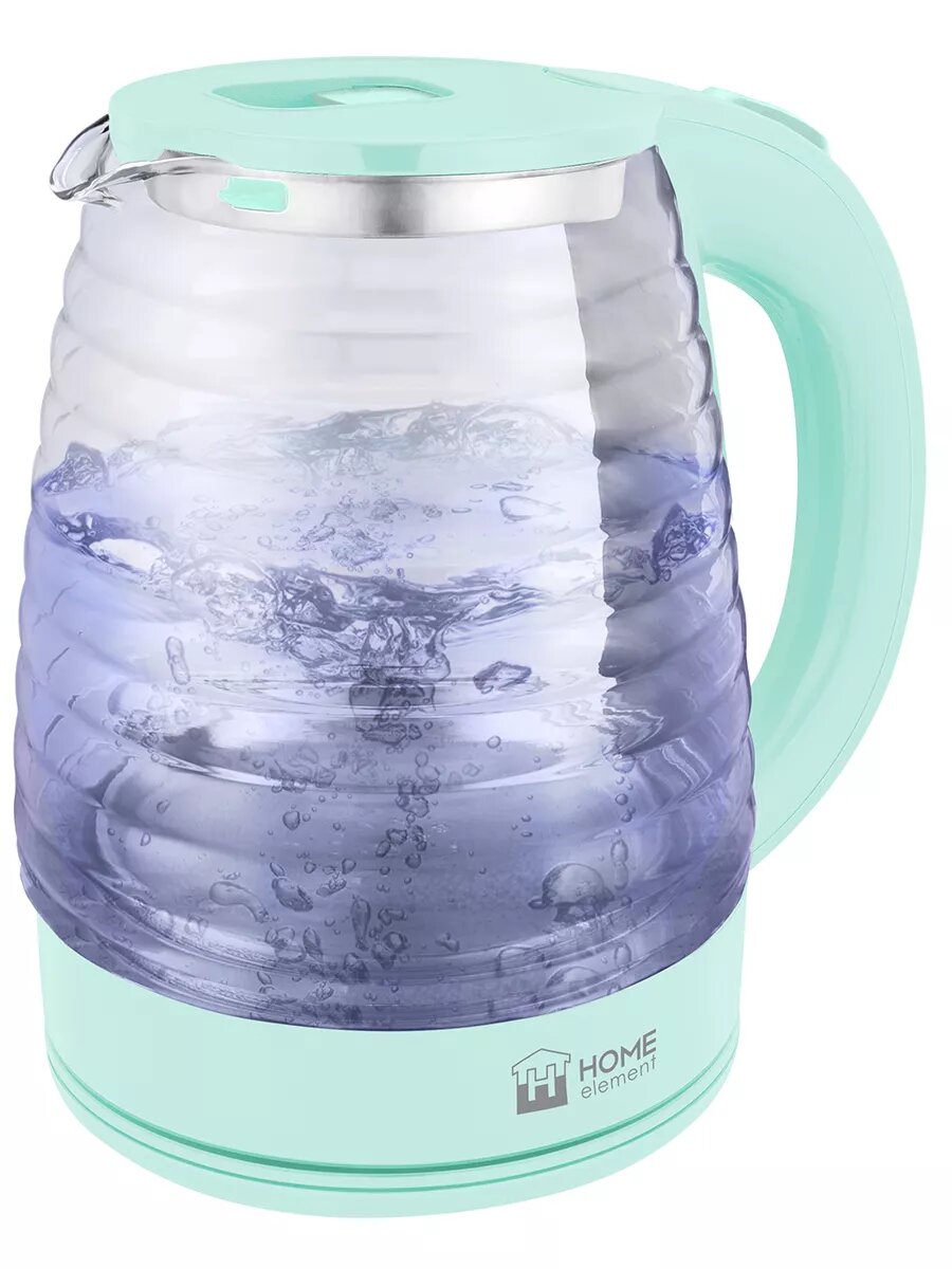 Электрический чайник HOME ELEMENT HE-KT2307 светлая яшма стеклянный с подсветкой, 2л