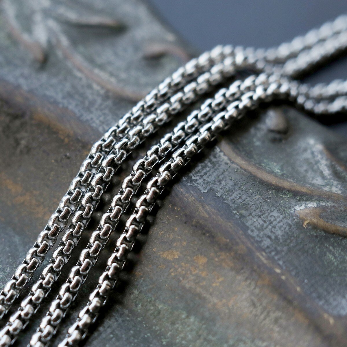 Цепь декоративная для бижутерии 3 м / цепочка для рукоделия /фурнитура для украшений, нержавеющая сталь, цвет стальной, 2x2x1 мм