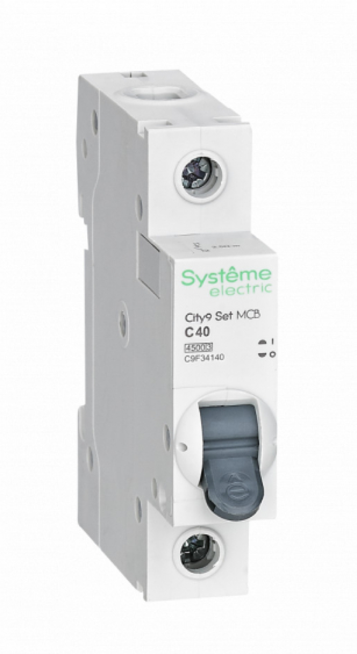 Автоматический выключатель Systeme Electric / Систем Электрик City9 Set, 1Р 40А характеристика С 4.5кА, C9F34140 / электроавтомат