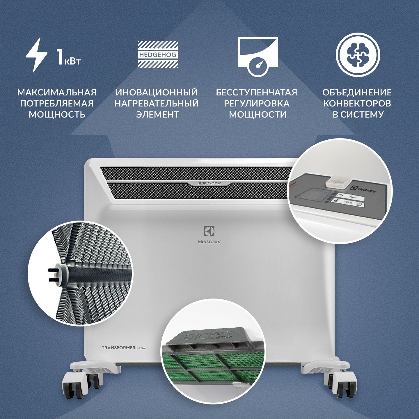 Изображение Конвектор электрический Electrolux Air Gate Digital Inverter ECH/AGI-1000