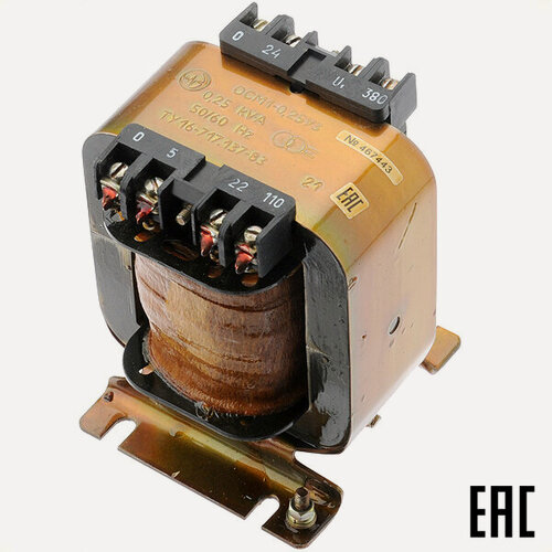 Изображение товара Трансформатор ОСМ1-0,25 380/5-22-110/24 0,25кВА (Минский ЭТЗ Беларусь)