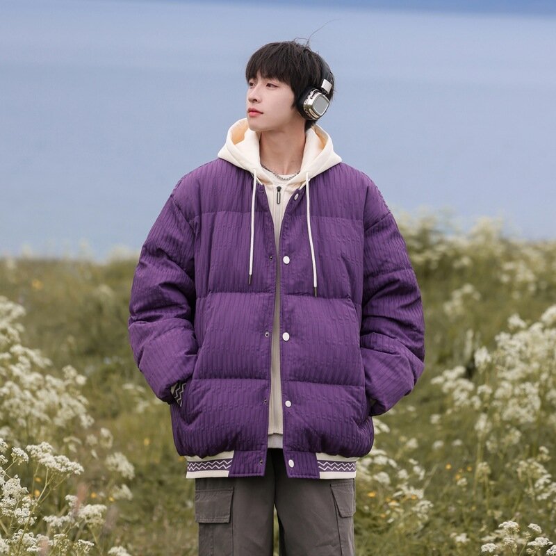 Пуховик , размер L, фиолетовый