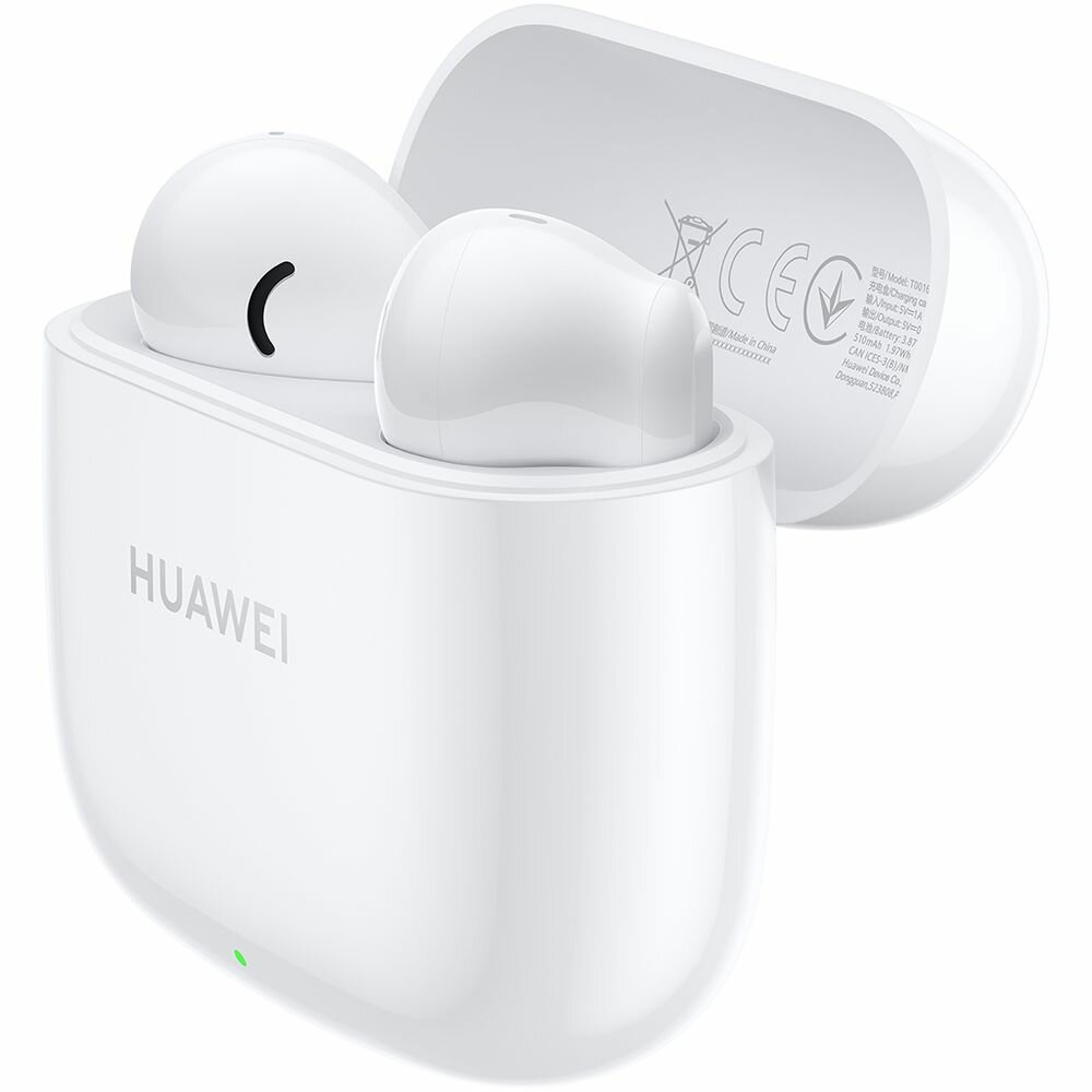 Наушники Huawei FreeBuds SE, беспроводные, время работы до 9 ч, вкладыши, полуоткрытое оформление, белые — фото 1