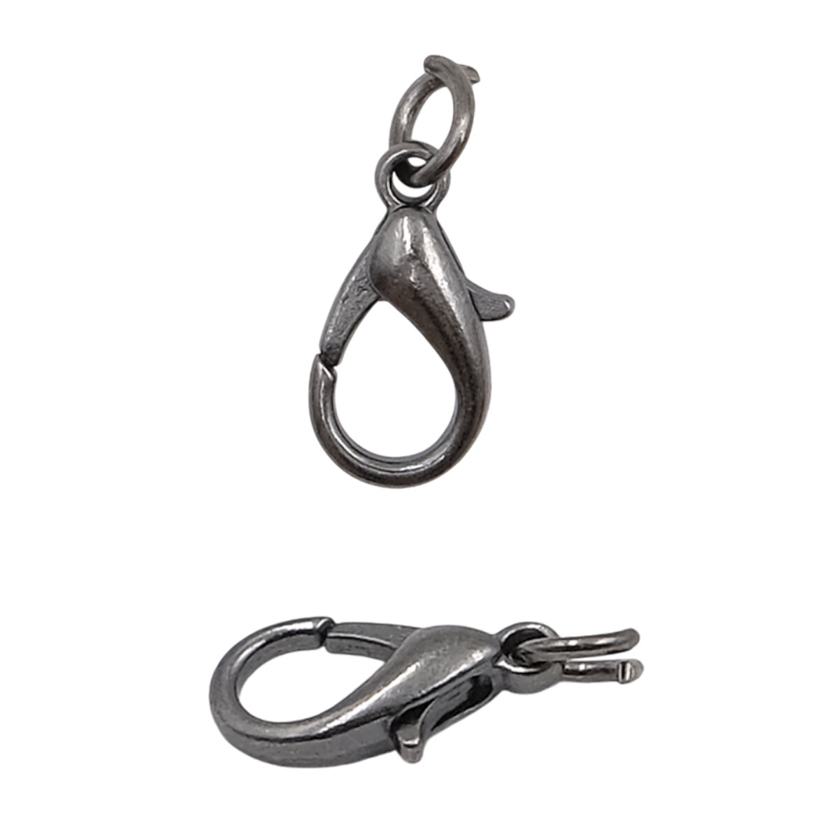 Карабин для сумки с кольцом 5 мм (21*10 мм) металл (черный никель) 20 шт