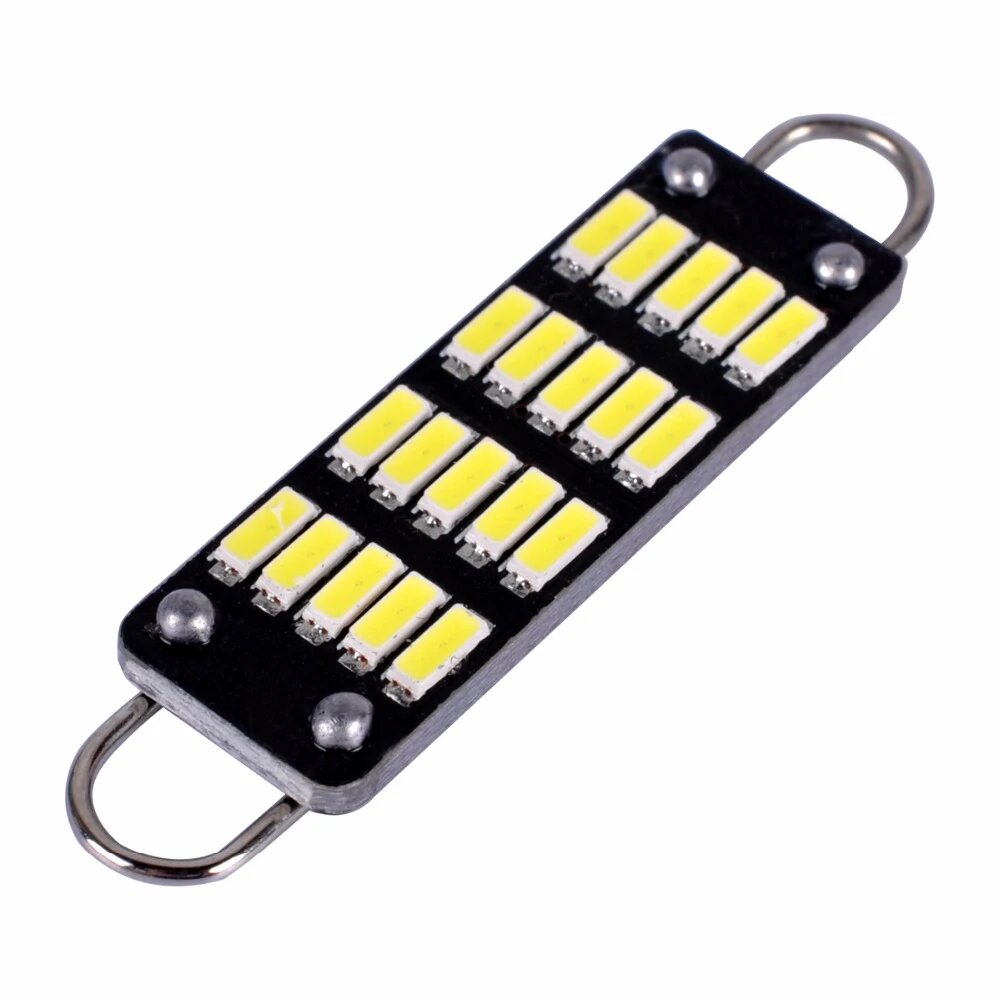 Жесткая петля-гирлянда 44 мм 4014 20 SMD Интерьер автомобиля LED 561 562 567 564 173 дюйма Лампа для чтения Купольный светильник Автомобильный багажник Номерная лампа 12 В White